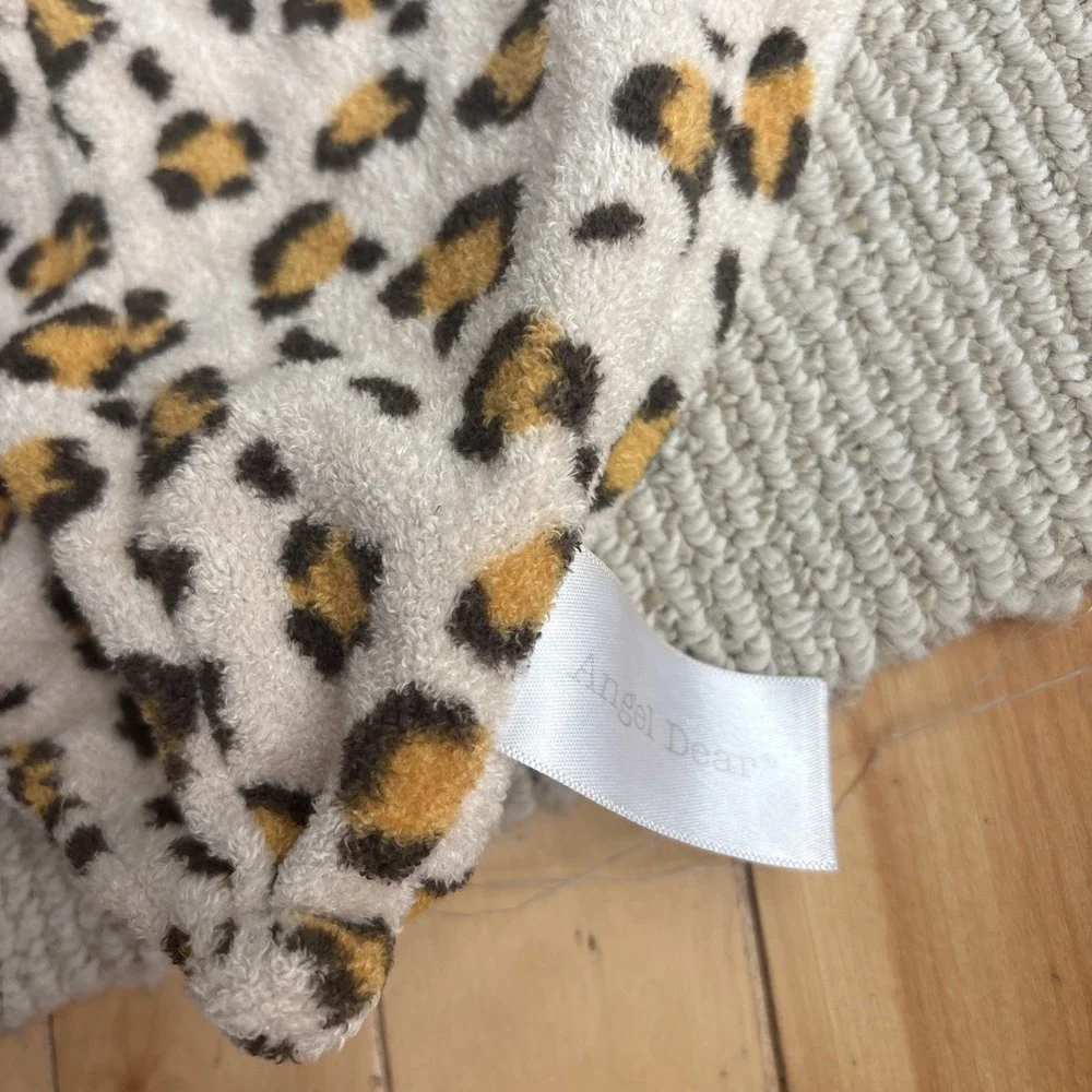 Angel Dear Leopard Cheetah Baby Security Blanket Lovey Plush